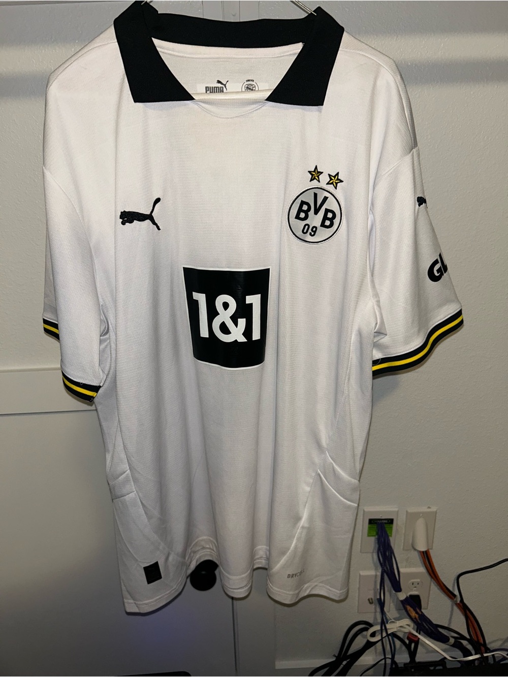 Puma BVB Away Soccer Jersey with Yellow Trim